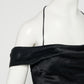 satin drape camisole tops Black【Delivery in February 2027】