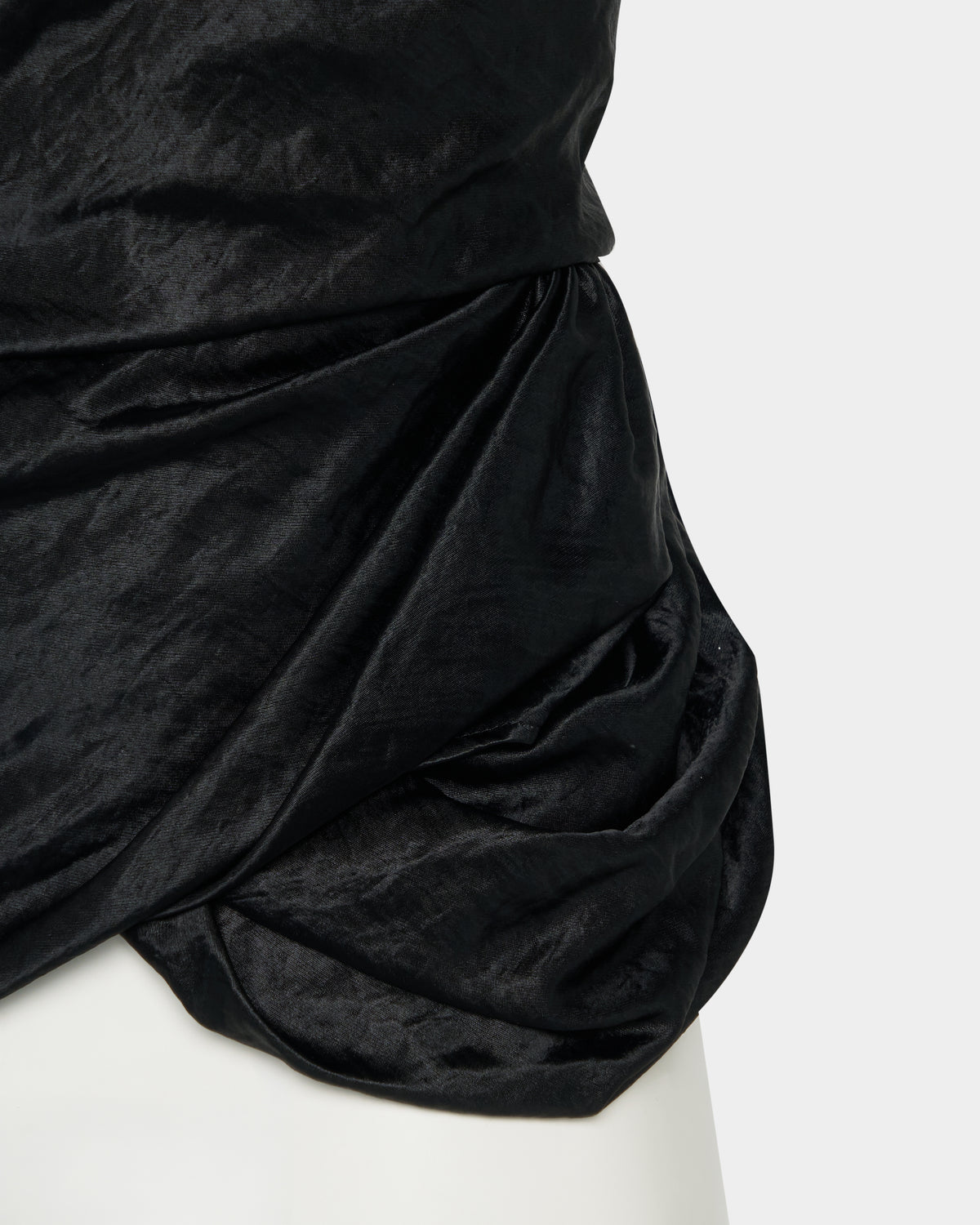satin drape camisole tops Black【Delivery in February 2027】
