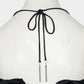satin drape camisole tops Black【Delivery in February 2027】