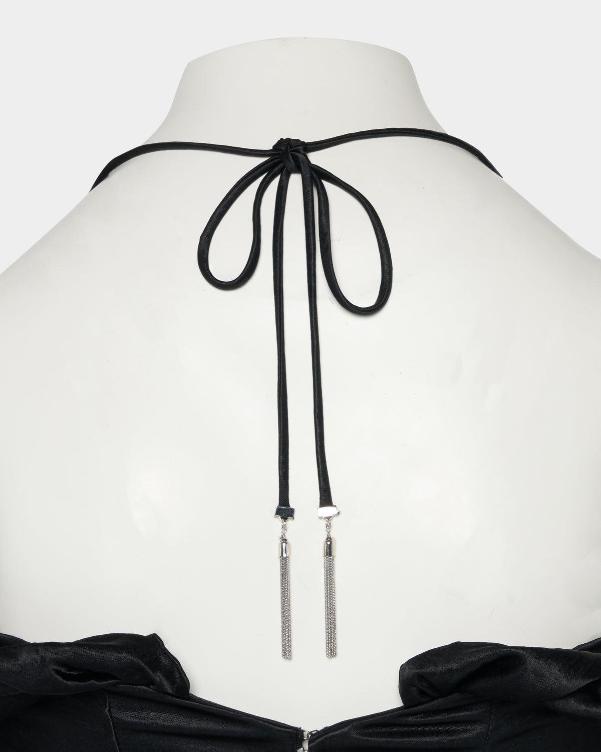 satin drape camisole tops Black【Delivery in February 2027】