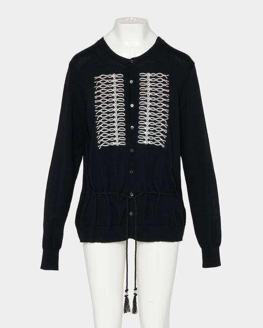 Napoleon bijou knit cardigan Black【Delivery in February 2027】