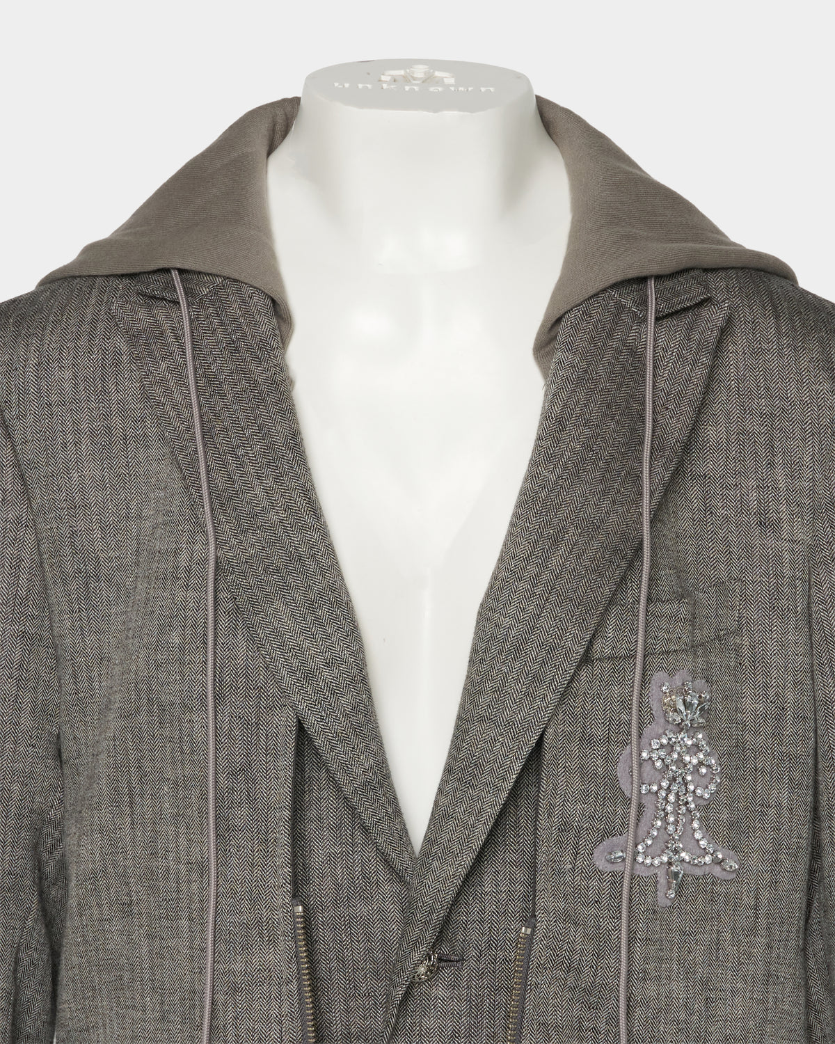 Double layer emblem jacket Gray【Delivery in January 2027】