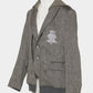 Double layer emblem jacket Gray【Delivery in January 2027】