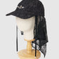 bijou logo lace veil Cap Black【Delivery in March 2027】