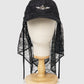 bijou logo lace veil Cap Black【Delivery in March 2027】