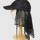 bijou logo lace veil Cap Black【Delivery in March 2027】