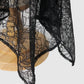 bijou logo lace veil Cap Black【Delivery in March 2027】