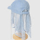 bijou logo lace veil Cap Blue【Delivery in March 2027】