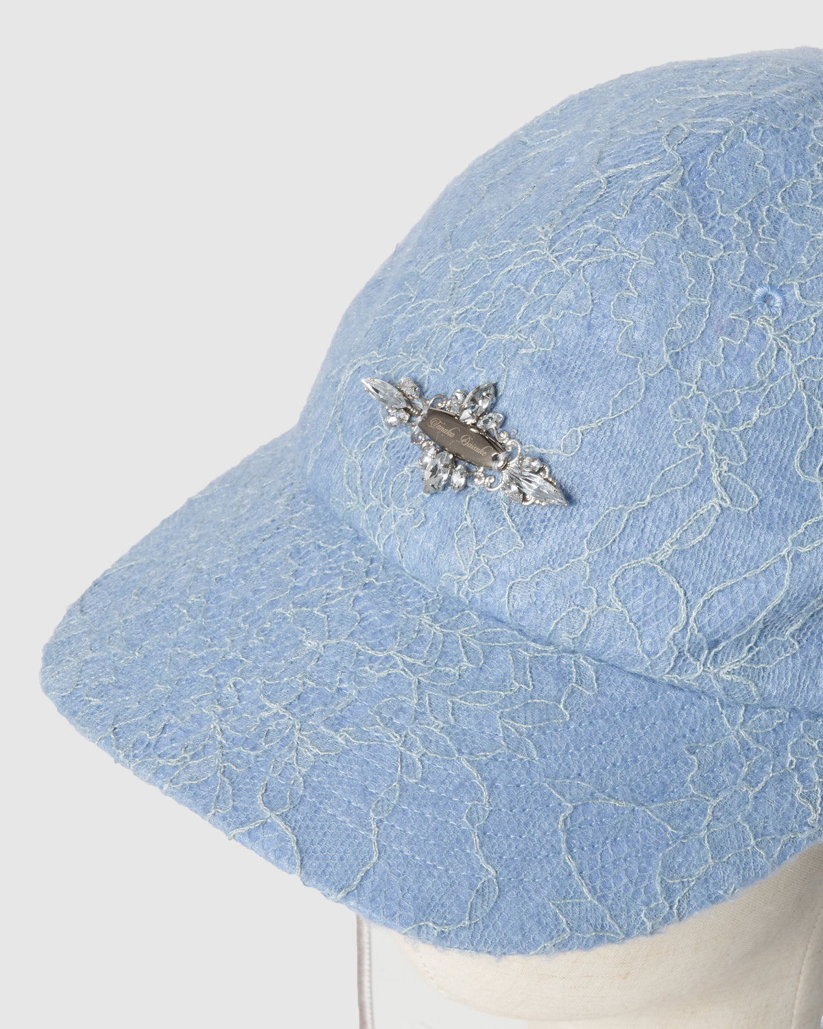 bijou logo lace veil Cap Blue【Delivery in March 2027】
