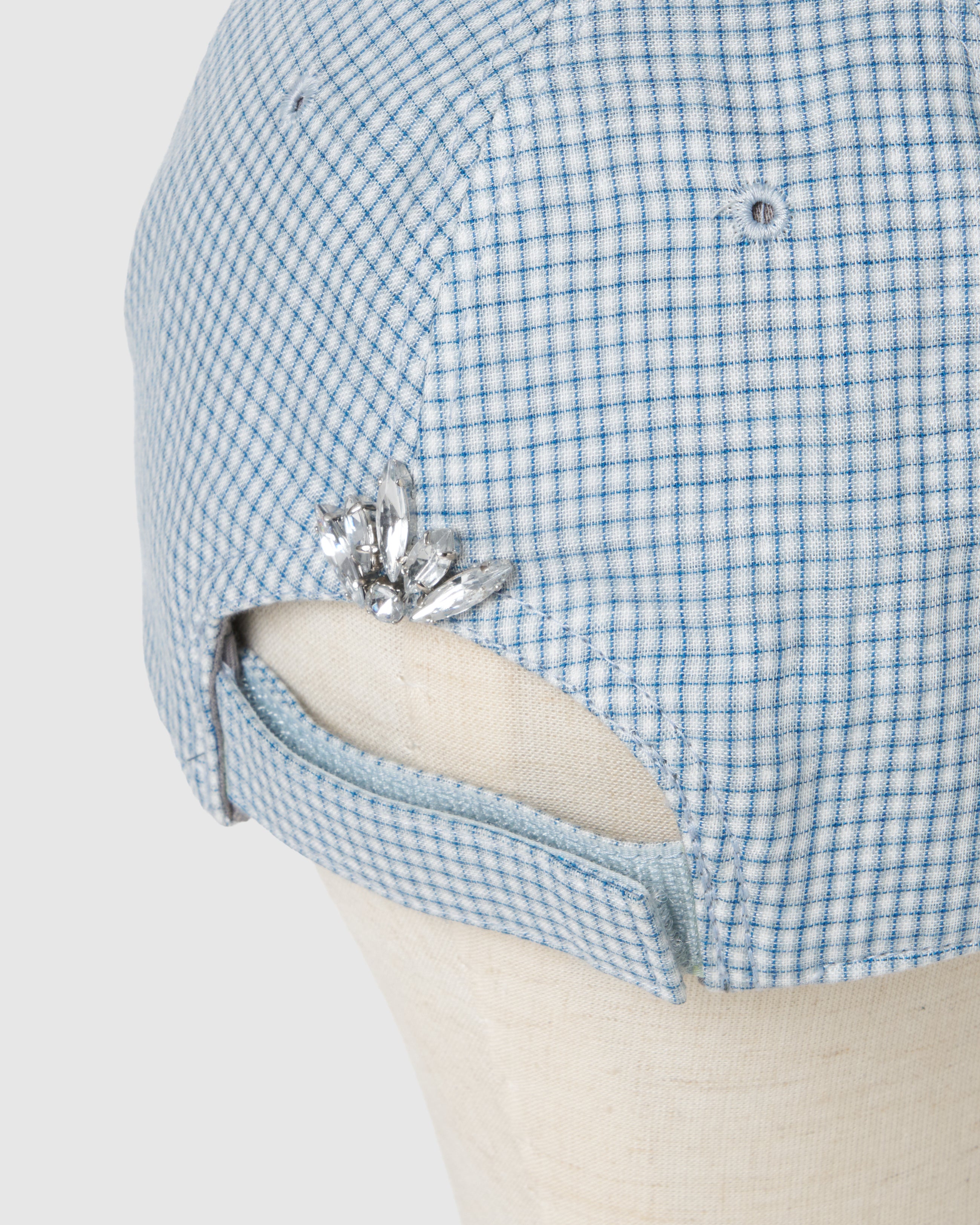 tanakadaisuke(タナカダイスケ)|アクセサリー|bijou logo check Cap Blue