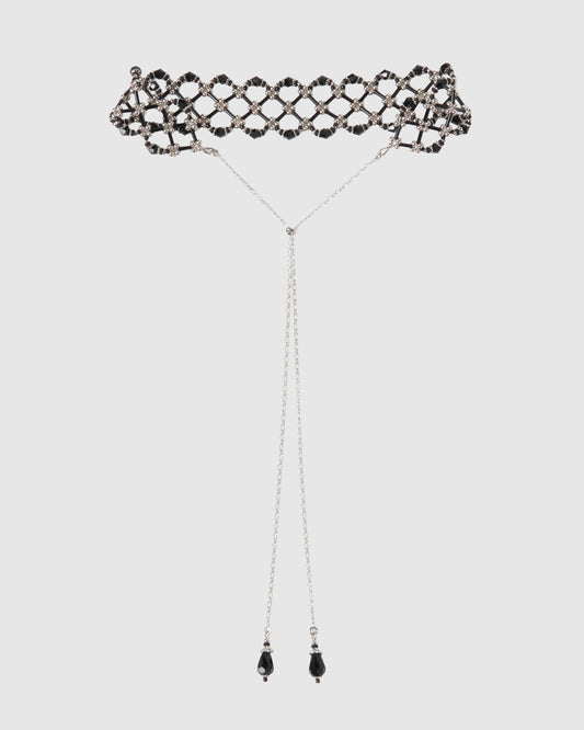 beads net choker Black【Delivery in January 2027】