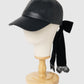 velvet ribbon leather cap【stock】