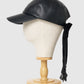 velvet ribbon leather cap【stock】
