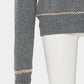 Lace collar knit pulover Gray【Delivery in January 2027】