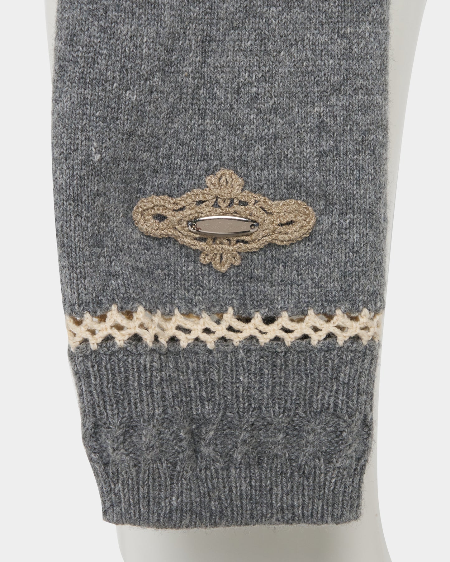 Lace collar knit pulover Gray【Delivery in January 2027】
