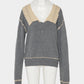 Lace collar knit pulover Gray【Delivery in January 2027】