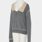 Lace collar knit pulover Gray【Delivery in January 2027】