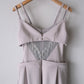 layered bra jersey cami one-piece Ash gray【Delivery in February 2026】