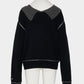 Lace collar knit pulover Black【Delivery in January 2027】