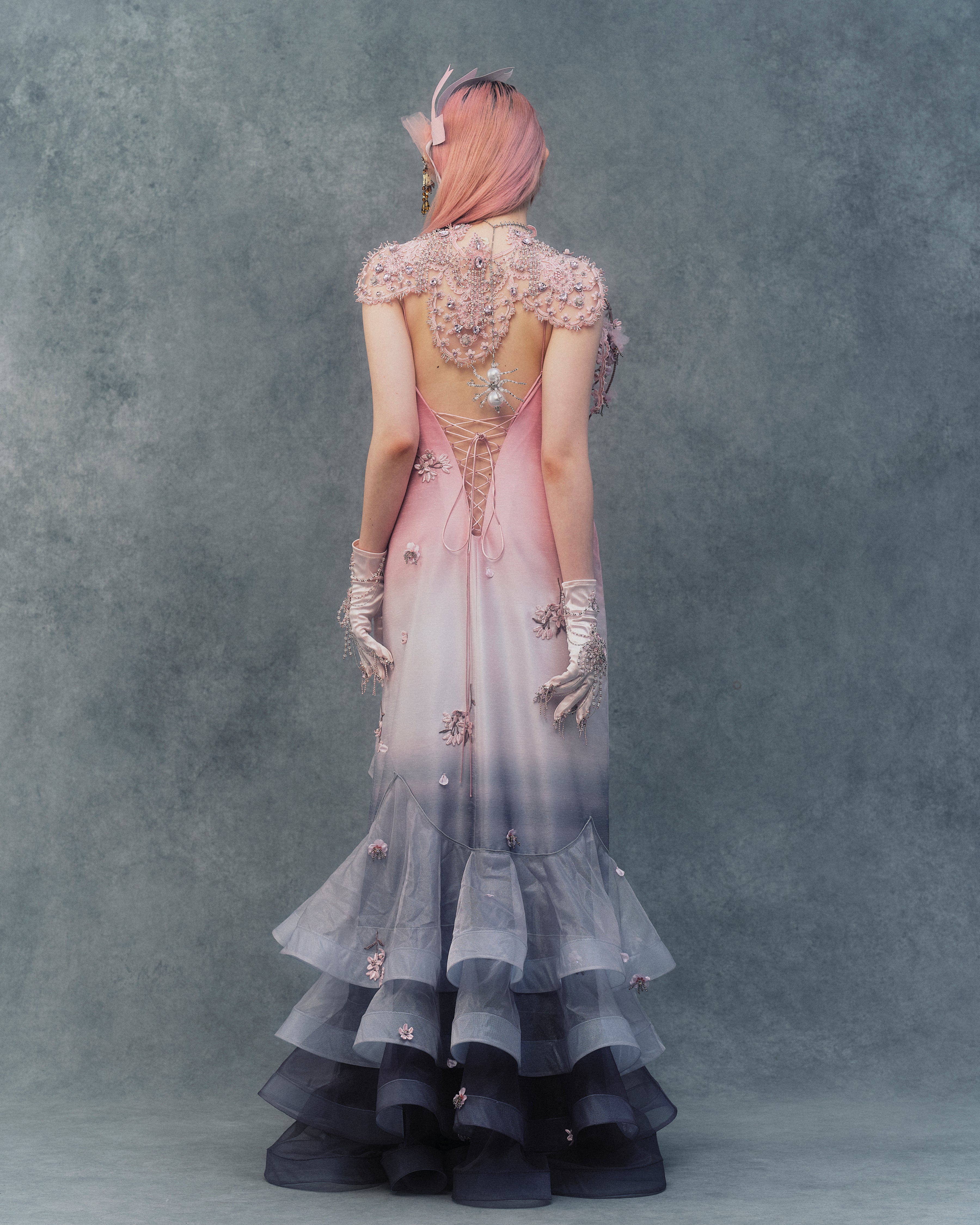 【sakaitakeru collaboration】sakura mist dress【Delivery in July 2024】