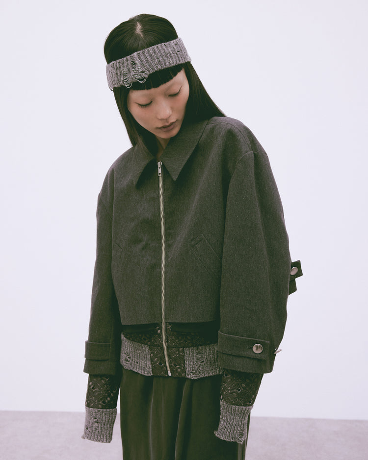 【sakaitakeru collaboration】black mirage layered jacket【stock】