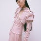 puff sleeve velour dress【Delivery in September 2024】