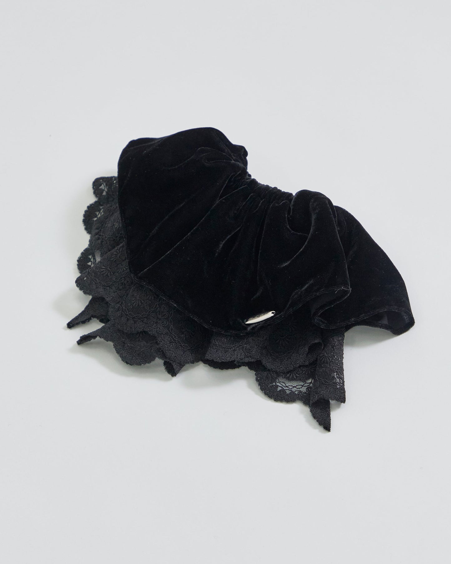 【STUDIOUS Special item】velour lace chou chou Black × Black【stock】