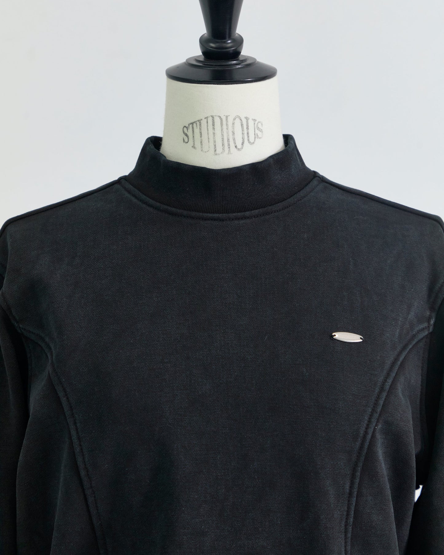 【STUDIOUS Special item】cuffs belted pullover Black【Stock】