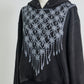 【STUDIOUS Special item】rhombus metal print bijou hoodie Black【Stock】