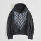 【STUDIOUS Special item】rhombus metal print bijou hoodie Black【Stock】