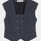 Exposed shoulder pad vest Gray【Delivery in January 2027】