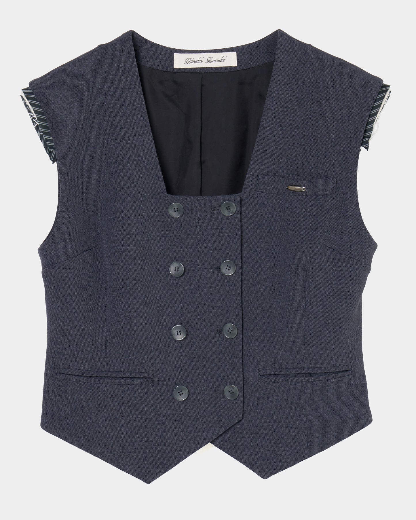 Exposed shoulder pad vest Gray【Delivery in January 2027】