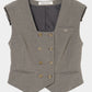Exposed shoulder pad vest Greige【Delivery in January 2027】