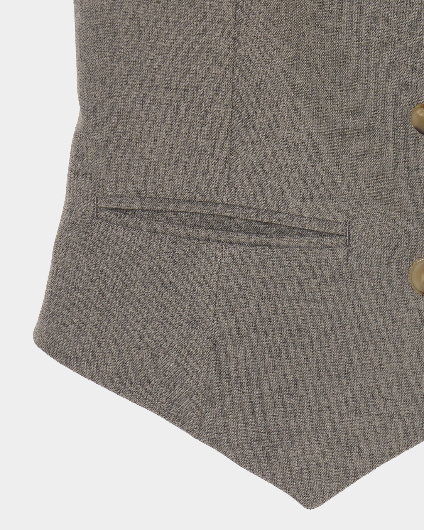 Exposed shoulder pad vest Greige【Delivery in January 2027】