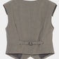Exposed shoulder pad vest Greige【Delivery in January 2027】