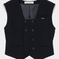 Exposed shoulder pad vest Black【Delivery in January 2027】