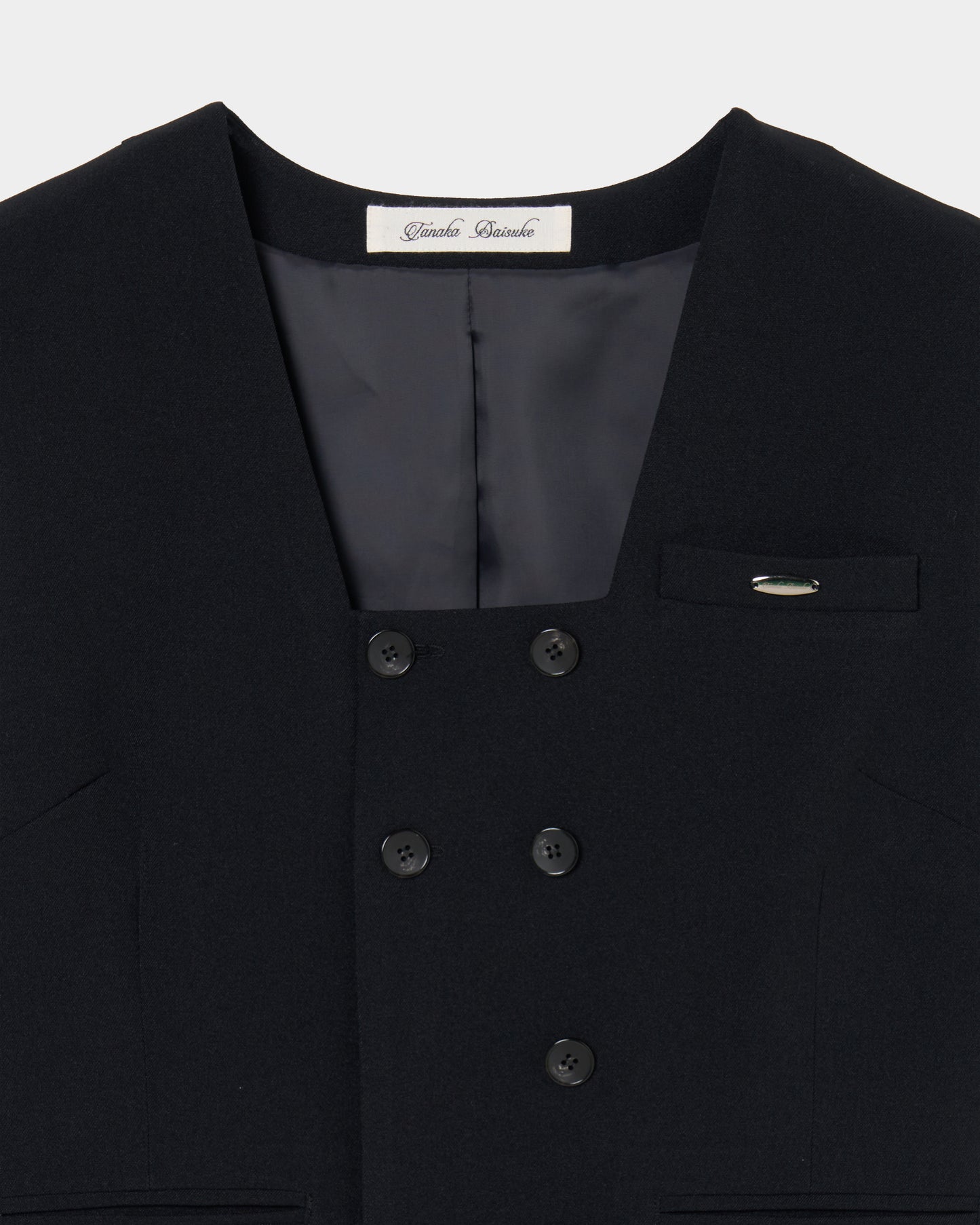 Exposed shoulder pad vest Black【Delivery in January 2027】