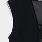 Exposed shoulder pad vest Black【Delivery in January 2027】