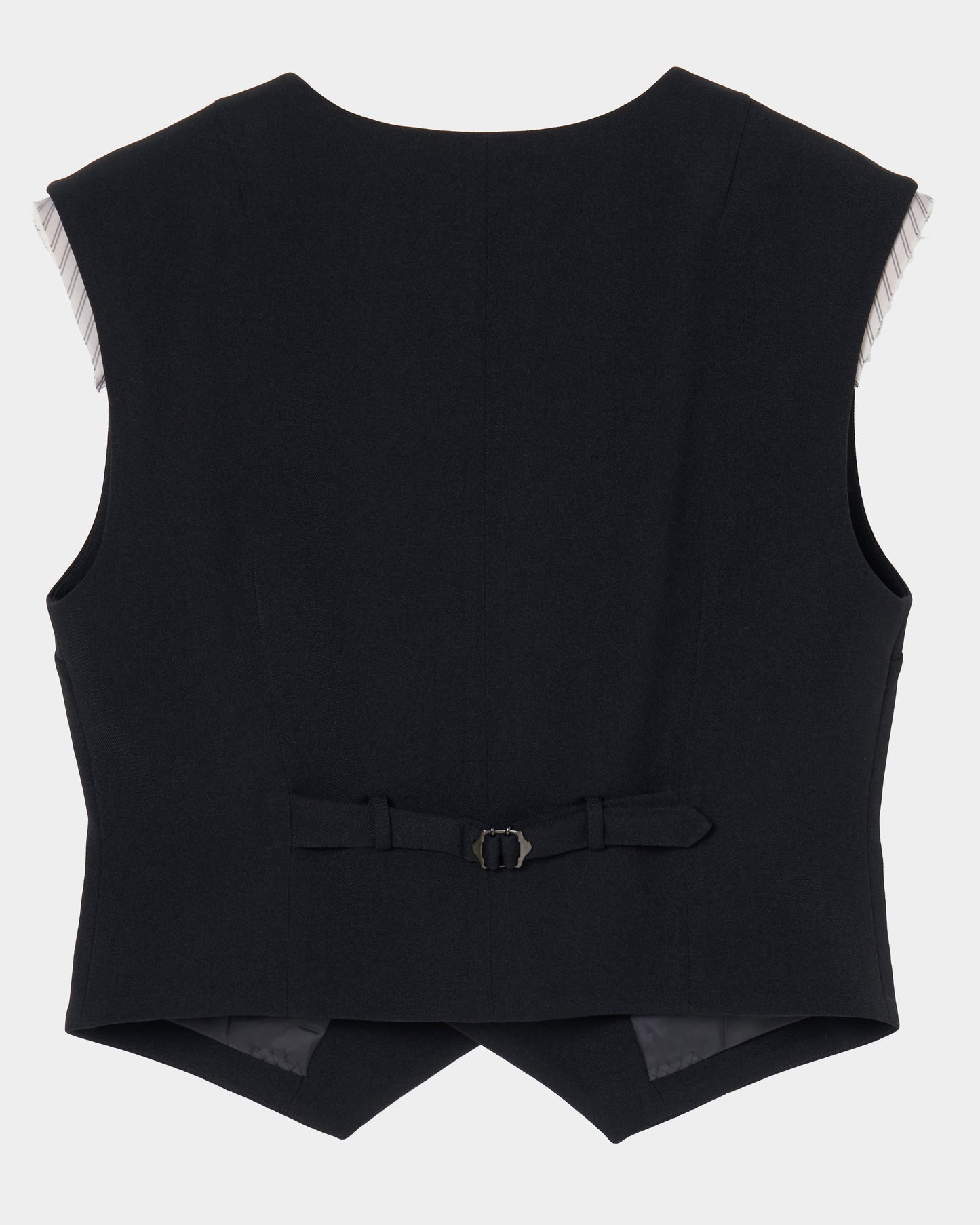 Exposed shoulder pad vest Black【Delivery in January 2027】