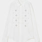 lace argyle bijou shirt white【Delivery in February 2027】