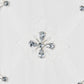 lace argyle bijou shirt white【Delivery in February 2027】