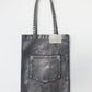 silver foil denim tote bag Black【Delivery in March 2027】