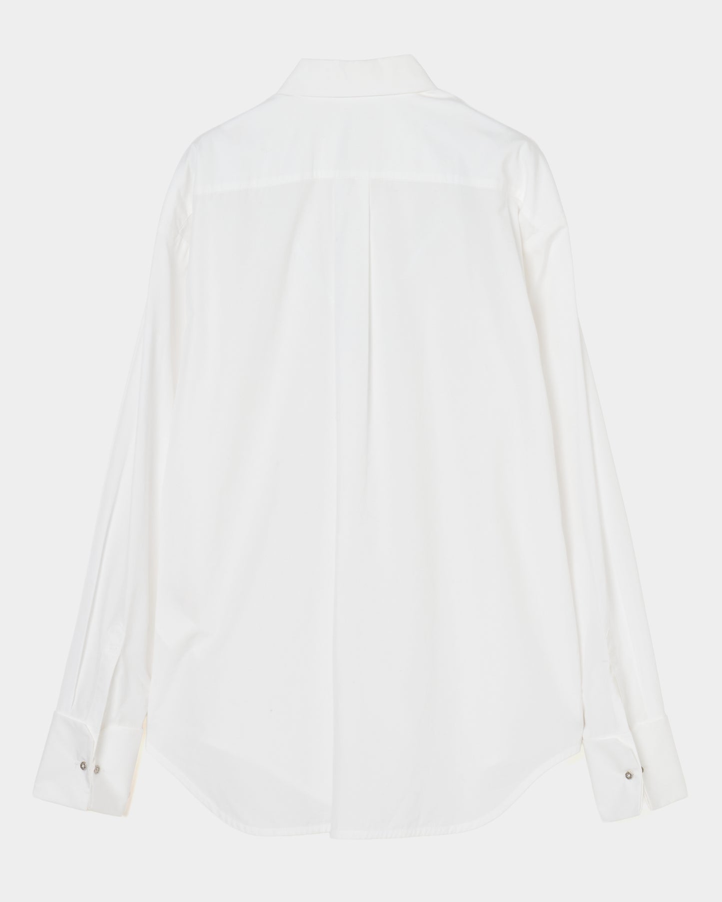 lace argyle bijou shirt white【Delivery in February 2027】