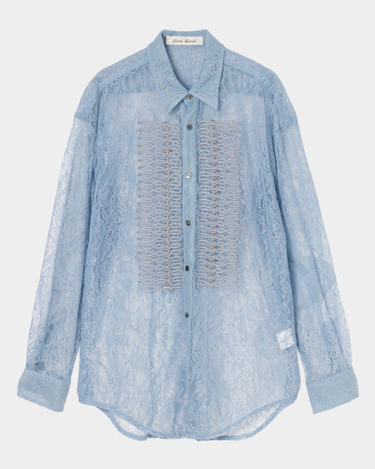 Napoleon lace shirt Pale blue【Delivery in February 2027】