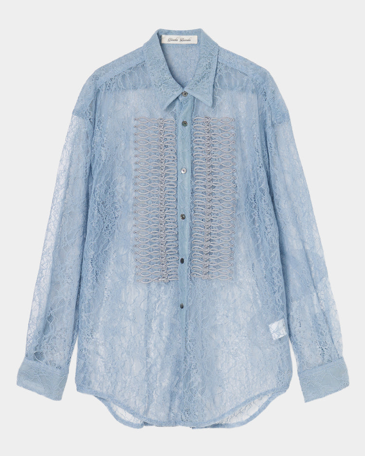 Napoleon lace shirt Pale blue【Delivery in February 2027】