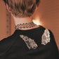 Silver crystal bijou wing cardigan Black【Stock】