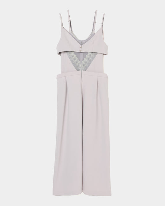 layered bra jersey cami one-piece Ash gray【Delivery in February 2026】