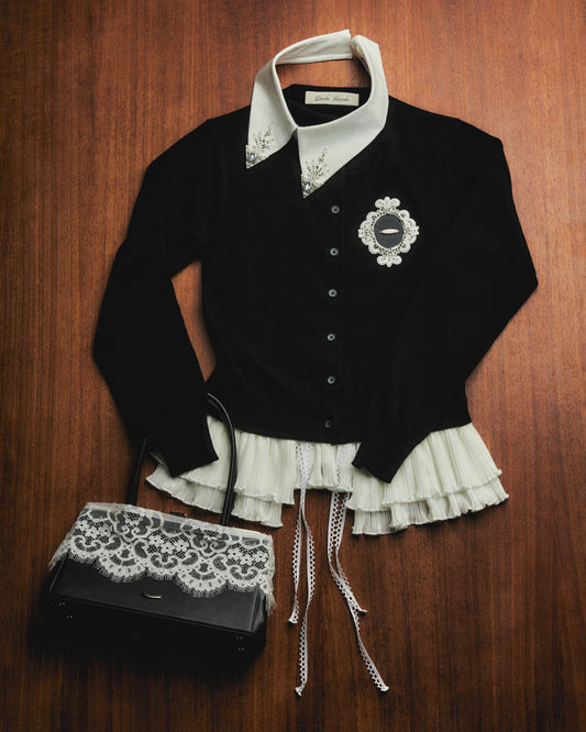 【伊勢丹先行】peplum ruffled cardigan【stock】