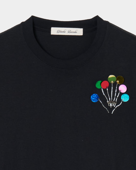 Spangle baloonT-shirt Black【Delivery in March 2027】