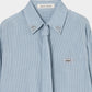 bijou check bow tie shirt Blue【Delivery in February 2027】